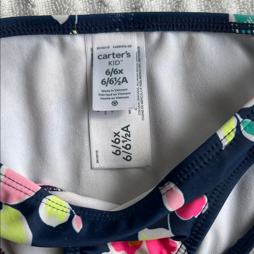 Carter's Navy Floral Kids Bikini Bottom - Picture 4 of 5